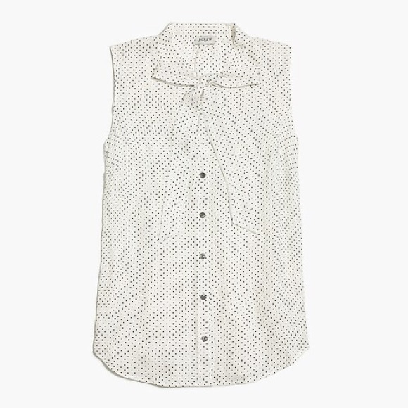 J. Crew Factory Tops - J. Crew Factory Polka Dot Drapey Tie Neck Top XXS J. Crew Factory Tops - J. Crew Factory Polka Dot Drapey Tie Neck Top XXS